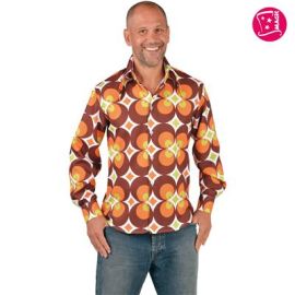 Shirt Circles Brown-Size XX-Large