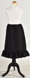 Skirt-Black w/Ruffle-Size 10/14