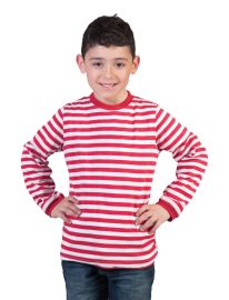 Striped Shirt-Red/White-Size 8