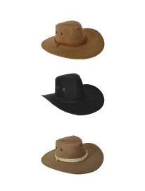 Hat-Cowboy-Rope Band-Brn