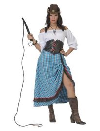 Cowboy Lady Blue Bird Long-Size Large