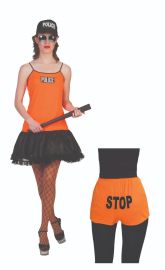 Police Woman-Orange-Size Small