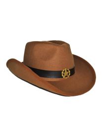 Hat-Cowboy-Brn w/Star-Felt
