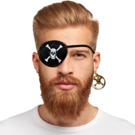 Pirate-Eyepatch and Earring w/Crossbone