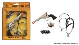 Playset-Cowboy-Spurs, Bullets, Badge, Gun