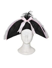 Hat-Pirate Lady-Pnk Bow & Feather