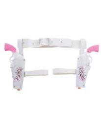 Holster-Double w/Gun-Wht/Pnk-Child