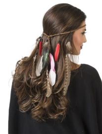 Headband w/Red & Pink Feathers