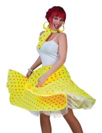 Rock 'N Roll Skirt Neon Yellow-One Size