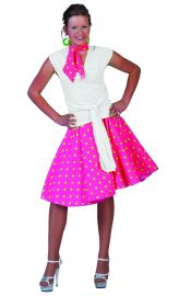 Rock 'N Roll Skirt-Pnk/Grn-One Size