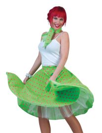 Rock 'N Roll Skirt Neon Green-One Size
