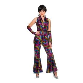 Disco Jumpsuit Rainbow Glitter-W-Size Small
