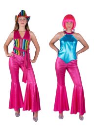 Pink Sequin Disco Pants-Size Small