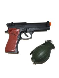 Gun-Grenade set w/Sound/Light-7.9"