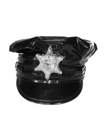 Hat-Police-Latex-Blk