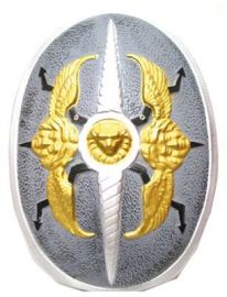 Shield-Slv w/Gold Medallion-23.6"x15.7"