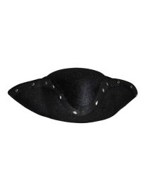 Hat-Tricorn-Snaps-Blk-Felt
