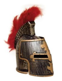 Helmet-Shield & Feather-Metallic Slv/Gld