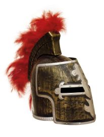 Helmet-Shield & Feather-Metallic Gld/Slv