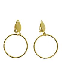 Earrings-Clip On-Gld Loops