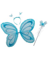 Playset-Fairy-Wings/Headband/Wand-Blue-17.7"x17.7"