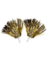 Pom Pom-2 pc set-Foil-Gold/Slv