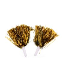 Pom Pom-2 pc set-Foil-Gold