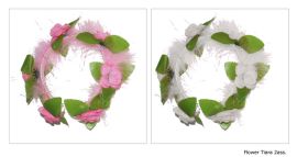 Tiara-Rose/Feather-White