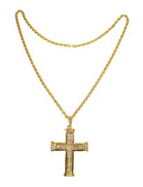 Necklace-Metal-Cross-Gld-2.8"x2.4"