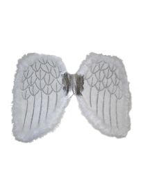 Wings-Wht/Slv-Fur-14.2"x18.9"