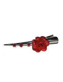 Metal Hairclip w/Flowers