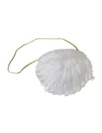 Purse-Feather-Wht-7.9"x11.8"
