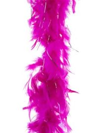 Boa-Feathers-w/Tinsel-Ht Pnk/Slv-78.7"