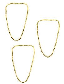 Necklace-Gold Beads-55.1"-3 pcs