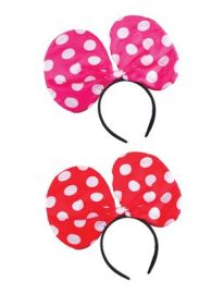 Headband-Polka Dot Bows-Asst
