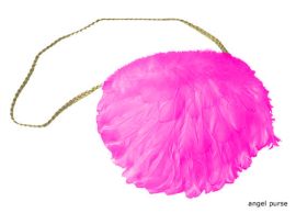 Feather Purse-8"x12"-Pink