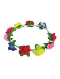 Headband w/Multi Colored Flowers