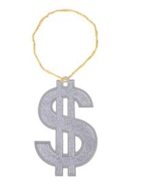 Necklace-Giant $-9.8"-Slv