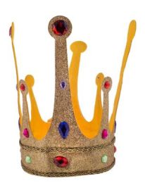 Crown-Tall-Gld w/Jewels
