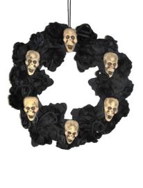 Décor-Skull Wreath-16.7"