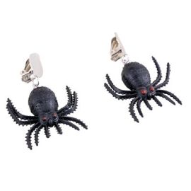 Earrings-Clip On-Spiders