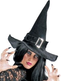 Hat-Witch-Blk Velvet