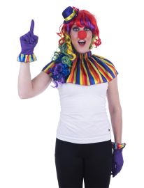 Clown Set-Hat-Nose-Gloves-Collar