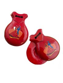 Castanets-Wood-2 pc set-Red