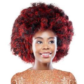 Wig-Afro-Red/Blk