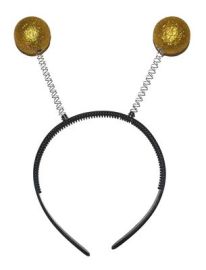 Headband-Bee-Blk w/Gold Boppers