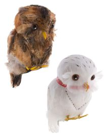 Décor-Owl-Wht-12"
