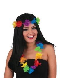 Hawaiian Set-Wig/Headband/Lei