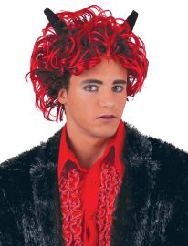 Wig-Devil w/Horns