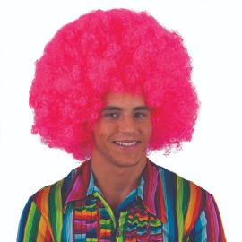 Wig-Big Afro-Pink